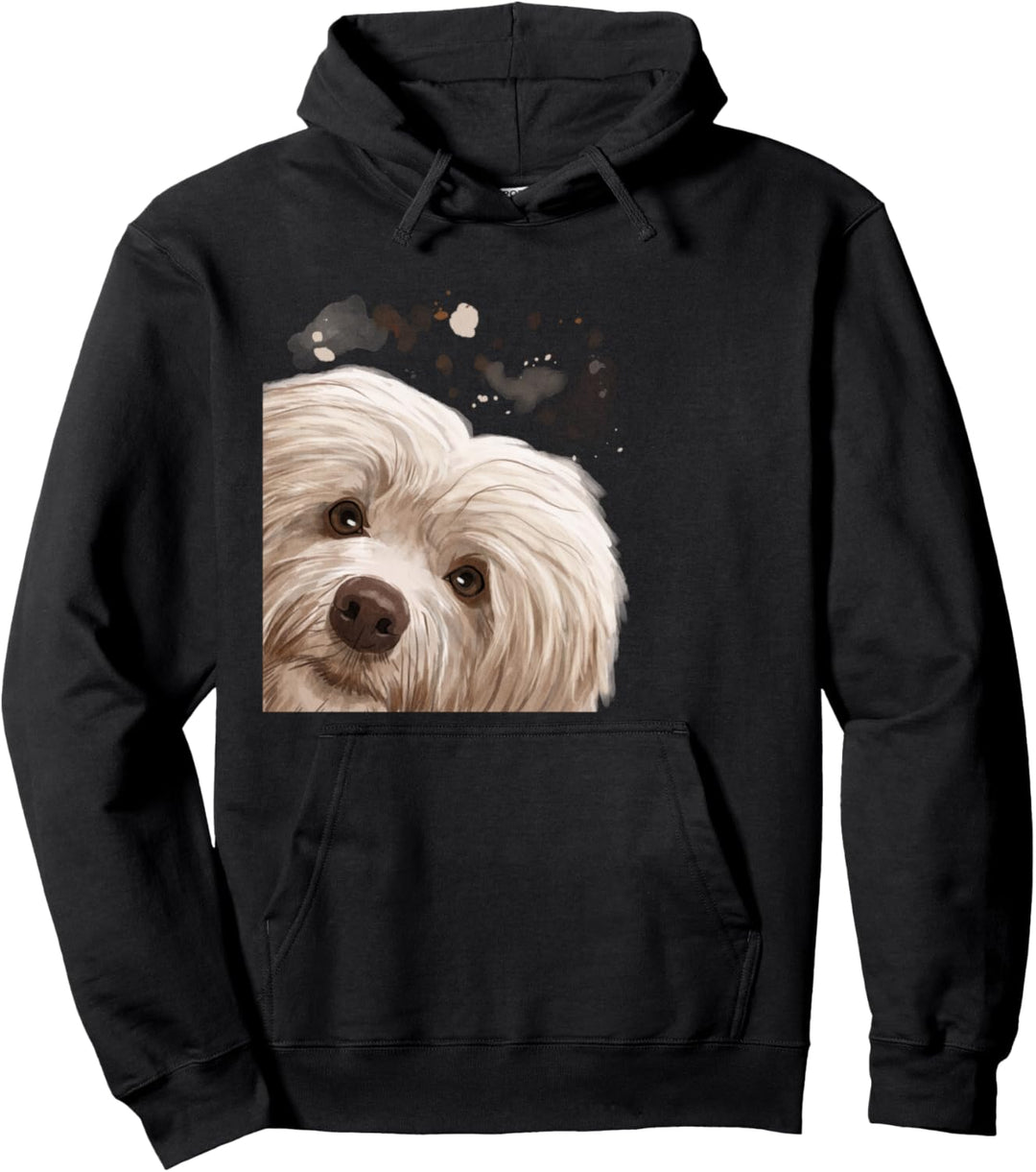 Neugieriger Hund Havaneser Pullover Hoodie