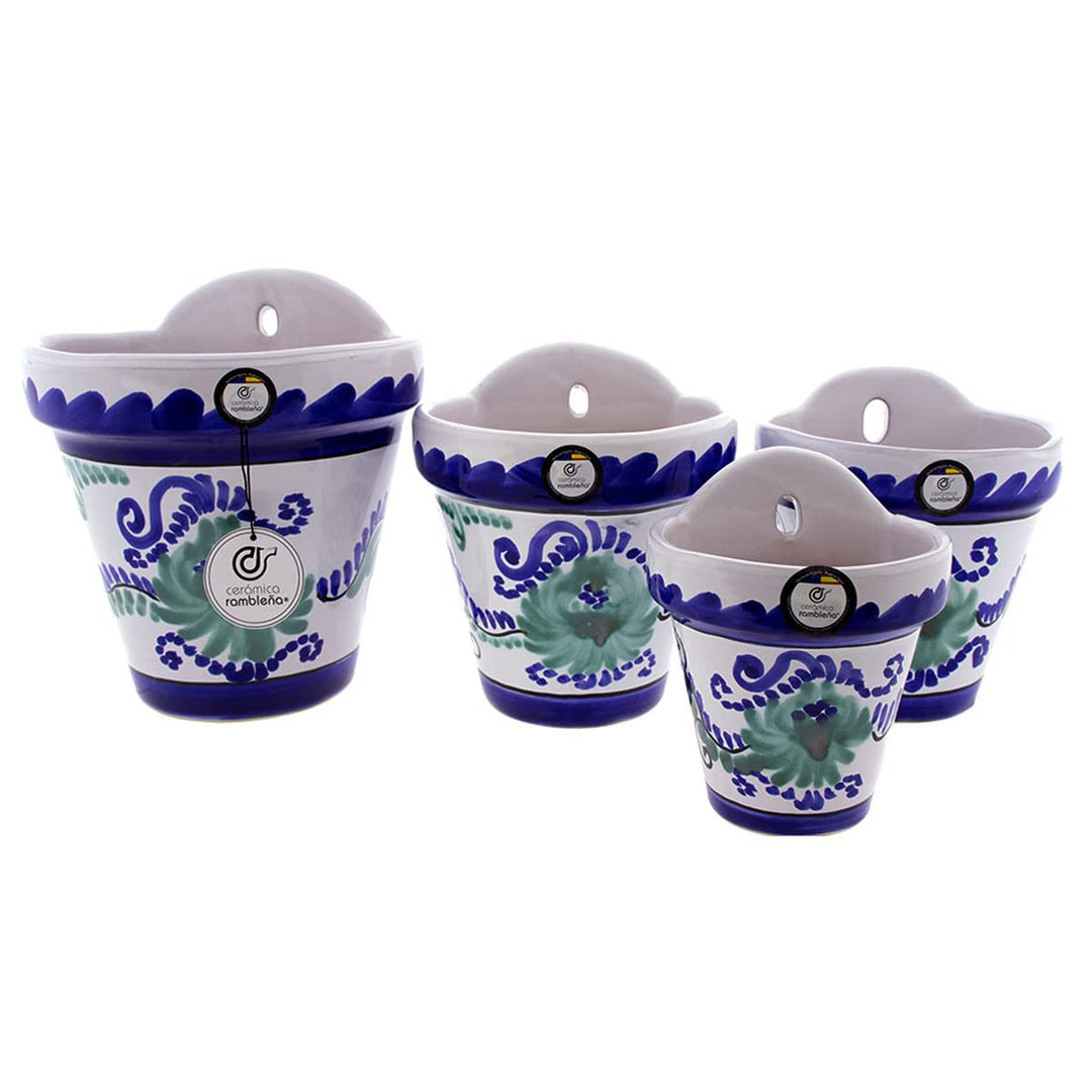 CERÁMICA RAMBLEÑA | Pileta Hanging Planter | Hängendes Pflanzgefäss aus Ton | Grenadianisches dekori