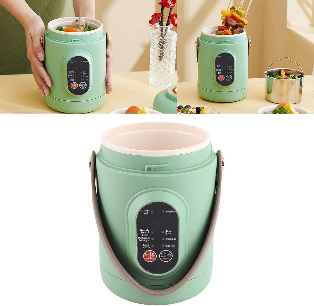 TOPINCN 500 W Kochen Tragbarer Elektrischer Topf Mini Edelstahl Multifunktionskocher, Mini 800 Ml El