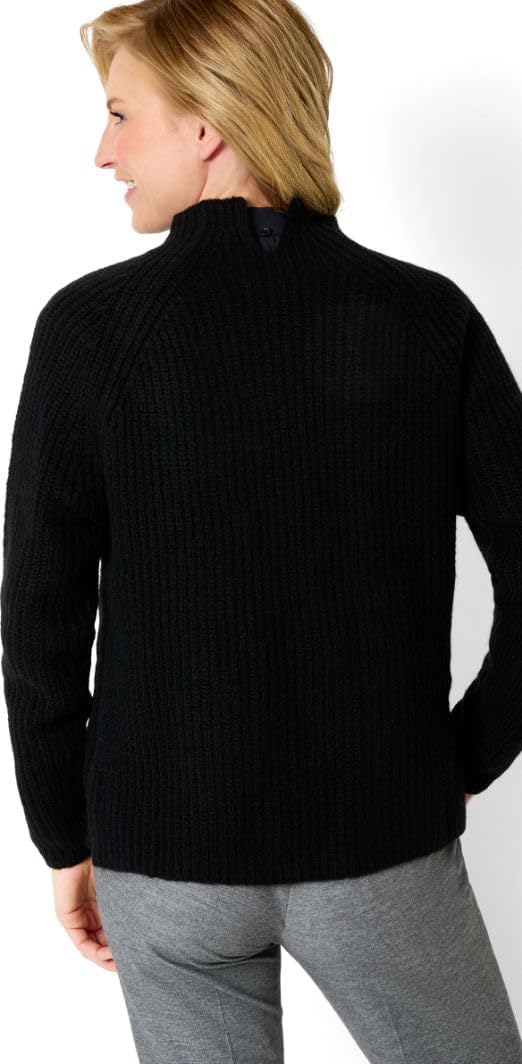 BRAX - Damen Strickpullover mit Turtleneck, Lea (33-9338) 42 Schwarz, 42 Schwarz