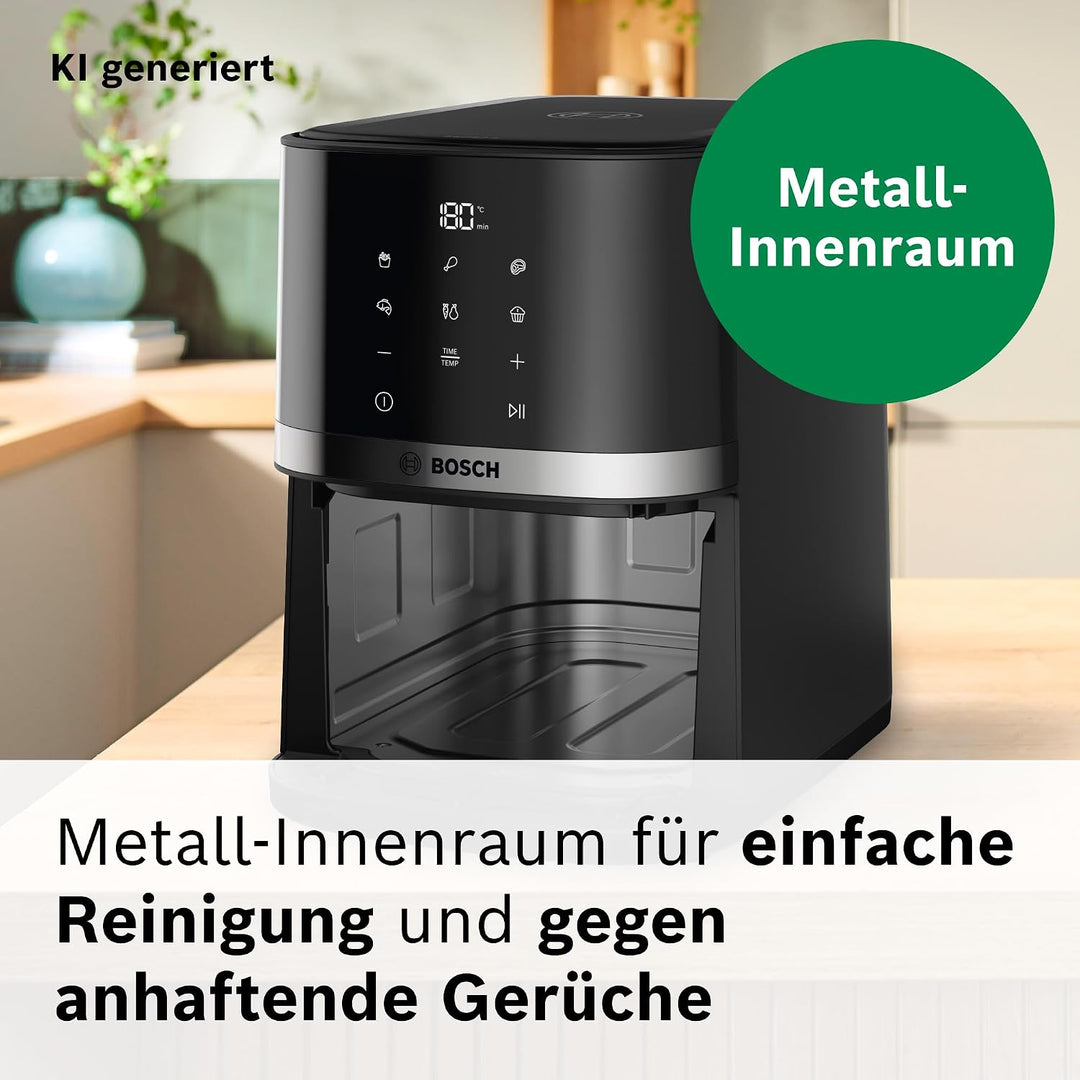 Bosch Heissluftfritteuse Serie 2, 4 L grosser Korb für bis zu 2 Personen, Kleine Heissluftfritteuse,