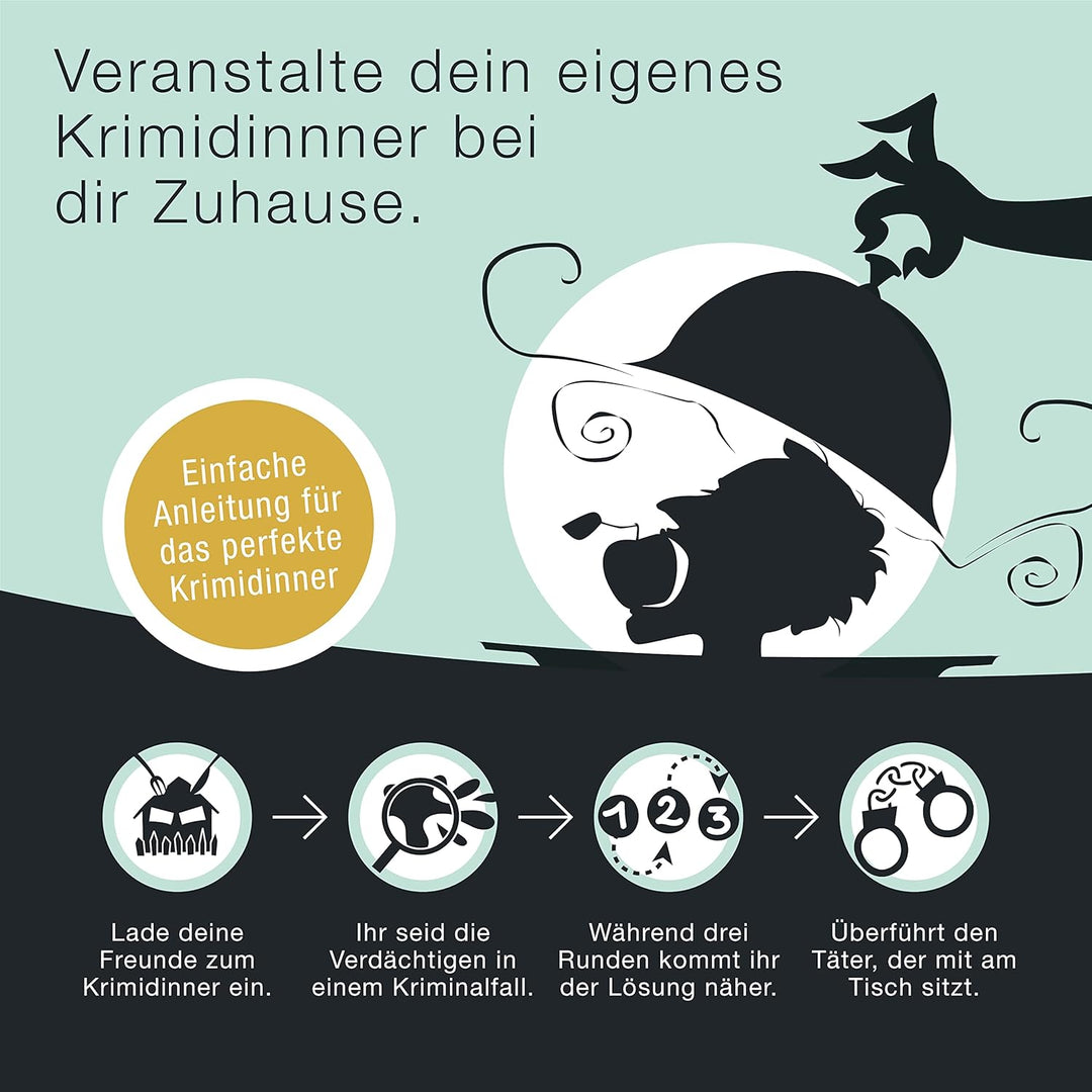 CULINARIO MORTALE® – Tödlicher Ruhm - Krimidinner für Zuhause für 5 bis 8 Personen/unterhaltsames Kr