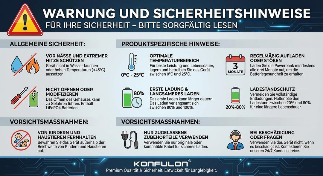 Powerbank 30000mAh – 100W Schnellladefunktion, 3 Ausgänge (2× USB-C & 1× USB-A), LED-Display – Für S