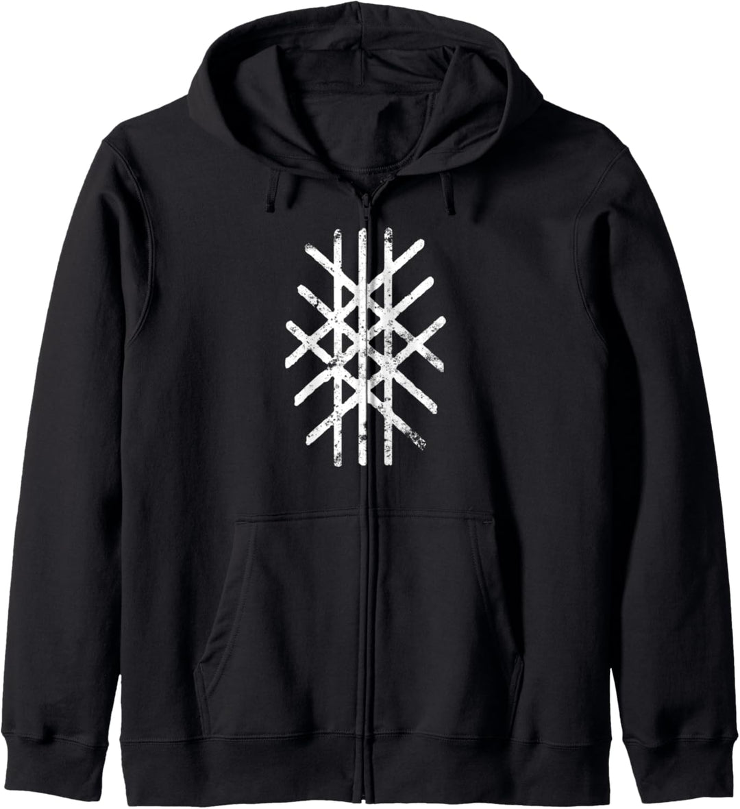 Netz der Wyrd Matrix des Glaubens ~ Wikinger Weisse Rune Kapuzenjacke
