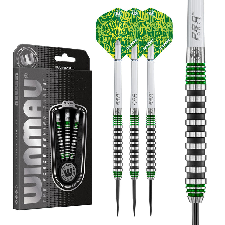 WINMAU Advance 500 Series Dartpfeile mit Stahlspitze 24 g grün, 24 g grün