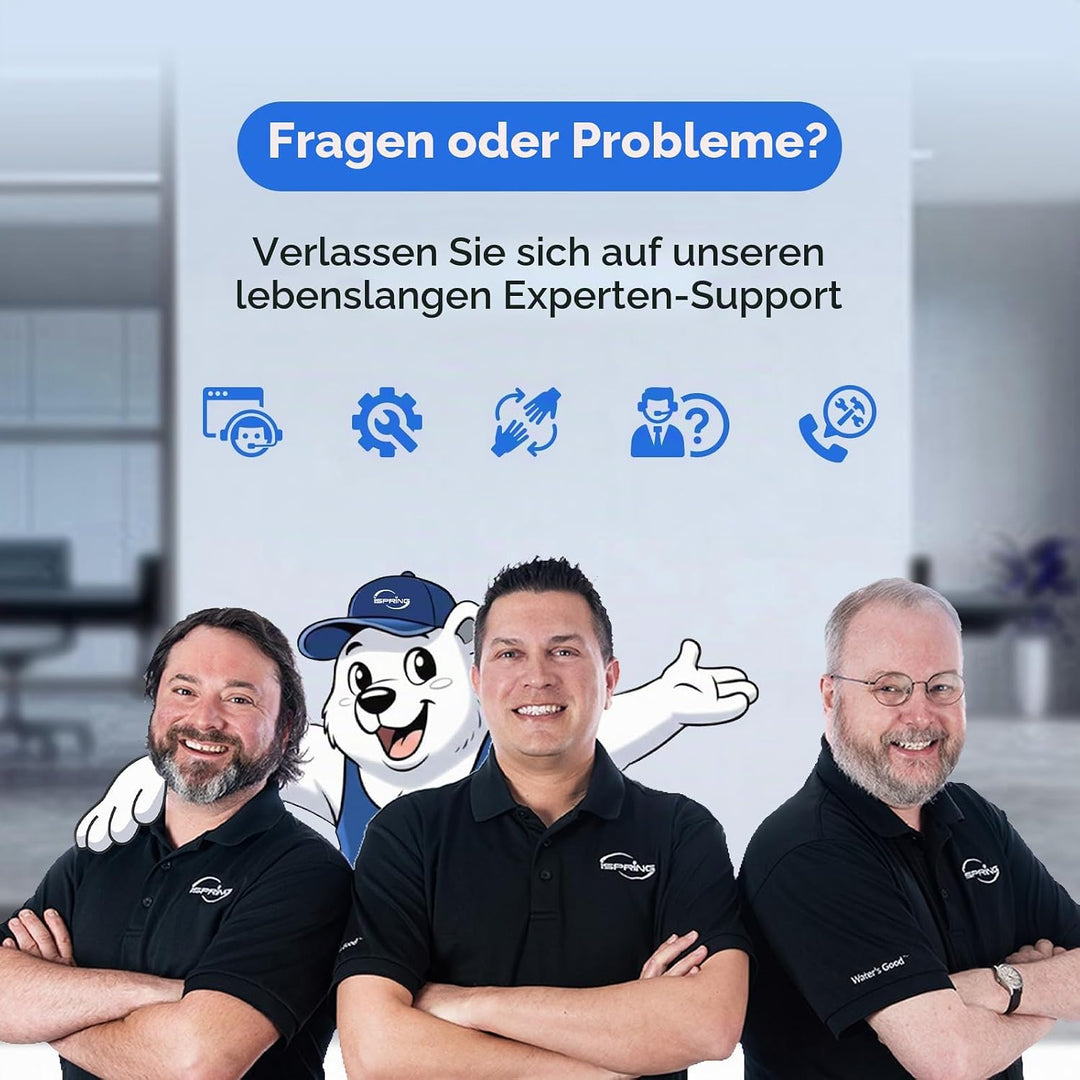 iSpring CT10-CL Mehrstufiges Aufsatzfiltersystem für Trinkwasser, Wasserfilter mit vielseitigem Wass