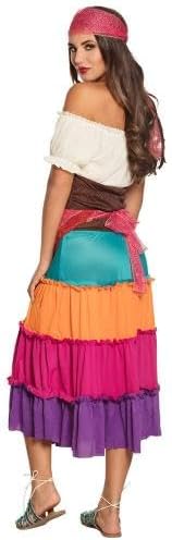 Boland - Kostüm für Erwachsene Wahrsagerin Nadya, Kleid, Gürtel und Kopftuch, Bandana, Top, Gürtel u