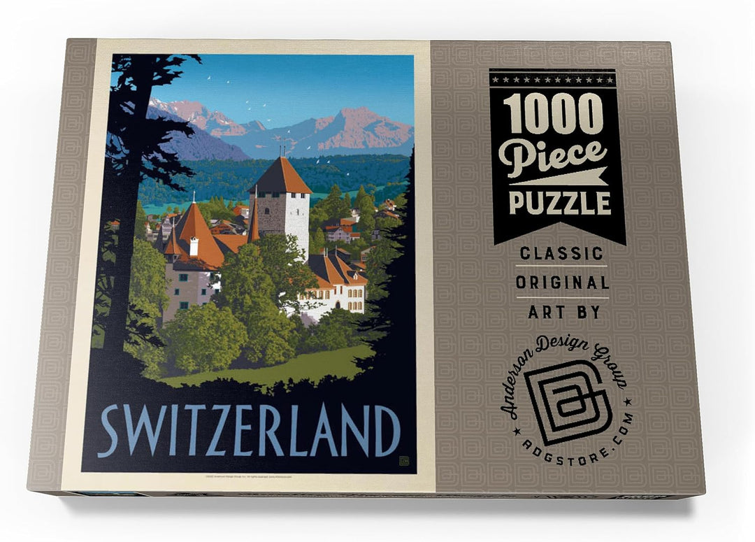 Schweiz, Vintage Travel Poster - Premium 1000 Teile Puzzle - MyPuzzle Sonderkollektion von Anderson