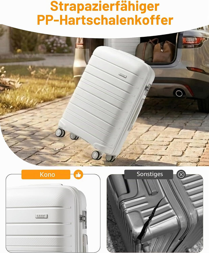 KONO Carry-ons Luggage Kleiner Koffer Handgepäck 55x40x20 Leicht Kabinentrolley Handgepäckkoffer Har