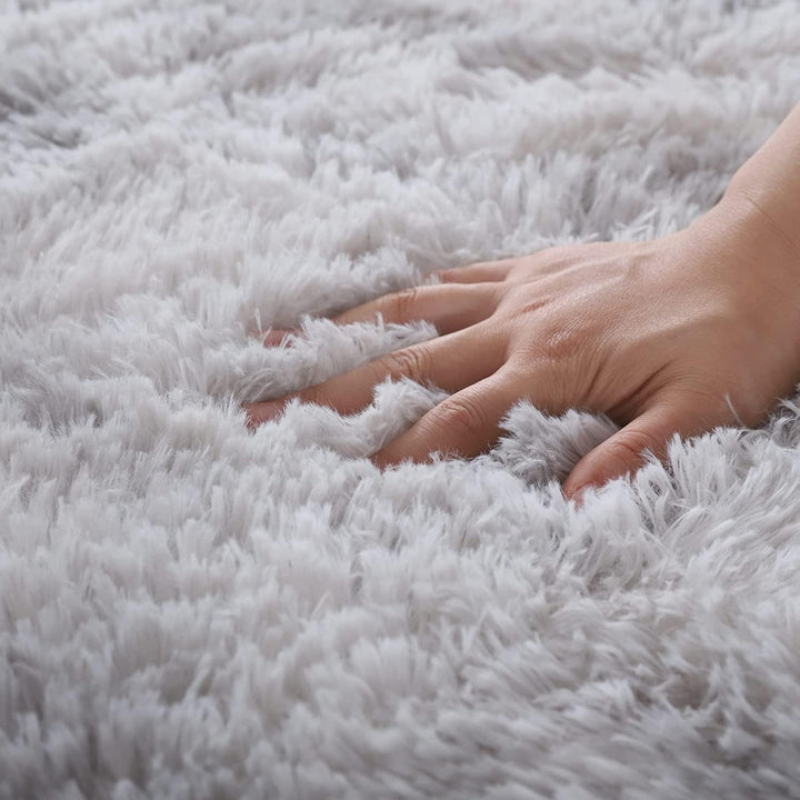 Rund Teppiche Hochflor Rund Teppich Wohnzimmer Langflor Teppiche für Wohnzimmer flauschig Shaggy Sch