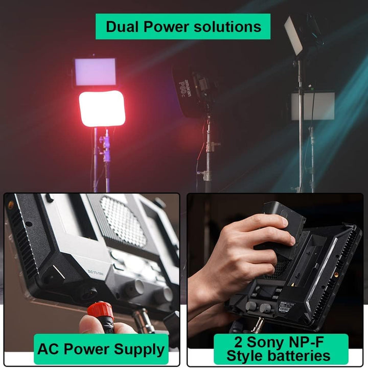 Aputure Amaran P60C RGBWW Full-Color Videoleuchte LED Panel, CRI95+ TLCI 96+ 2500-7500K 60W, unterst