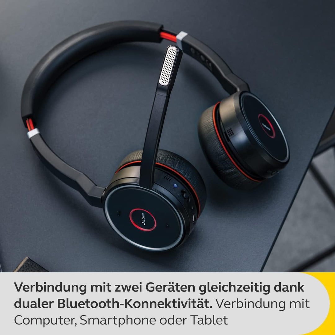 Jabra Evolve 75 SE Schnurloses Stereo-Headset - Bluetooth-Headset mit Mikrofon mit aktiver Geräuschu