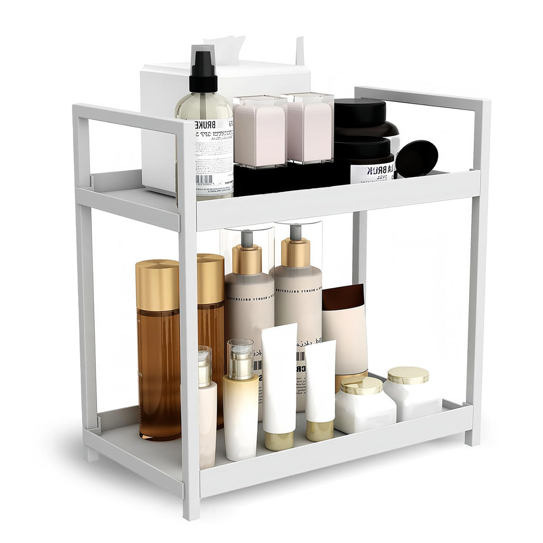 HARLIANGXY Make up Organizer Gross, Kosmetik Organizer Weiss, Parfüm Aufbewahrung, Skincare Organize