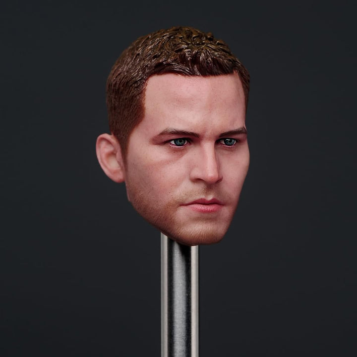 1/6 Massstab Männlich Kopf Skulptur, Paul Walker Europäischer Mann Kopf Geschnitzt für 12 Zoll Actio