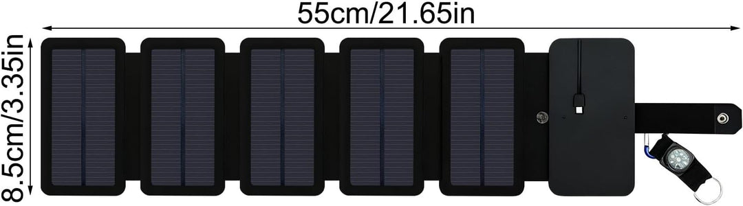 Solar-Ladegerät, wasserdichtes Solarpanel zum Aufladen, faltbares USB-Handy-Ladegerät, für Zuhause,