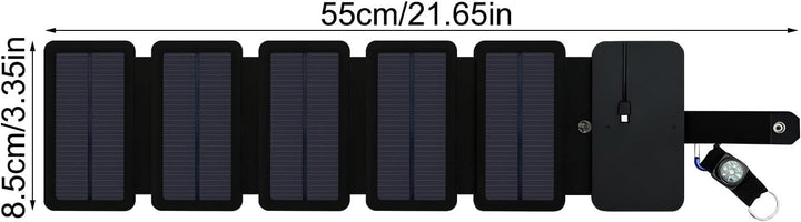 Solar-Ladegerät, wasserdichtes Solarpanel zum Aufladen, faltbares USB-Handy-Ladegerät, für Zuhause,