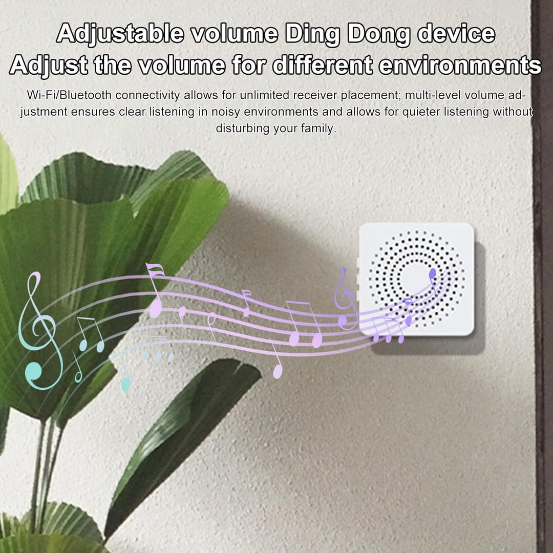 Nikou X3 Smarte WLAN-Video-Türklingel, HD-Nachtsicht Türklingel Funk, 60° Blick, Einstellbare Lautst