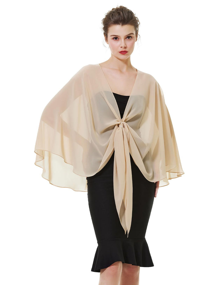 BEAUTELICATE Damen Chiffon Schal Stola Elegante Bolero Leichter Sommerjacke Braut Schal für Brautkle