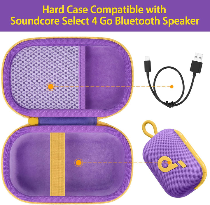 co2CREA case Hart Reise schutzhülle Etui Tasche für Anker Soundcore Select 4 Go Bluetooth Lautsprech