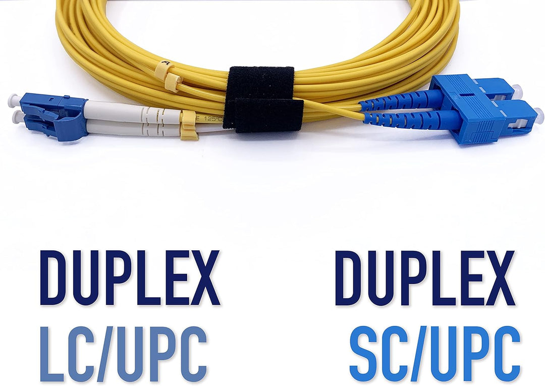 Elfcam® - 10m Glasfaser-kabel LWL LC/UPC zu SC/UPC, Glasfaser Patchkabel OS2 Singlemode Duplex 9/125