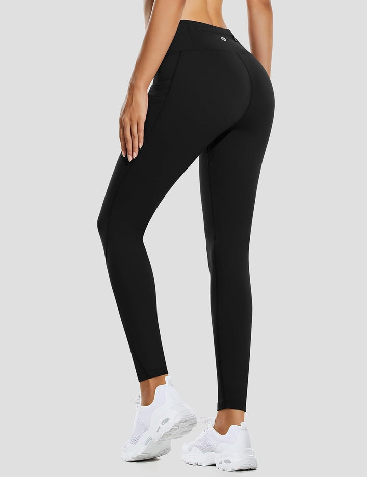 BALEAF Thermo Leggings Damen Winter Leggings high Waist Sportleggings mit Taschen Leggings yogahose