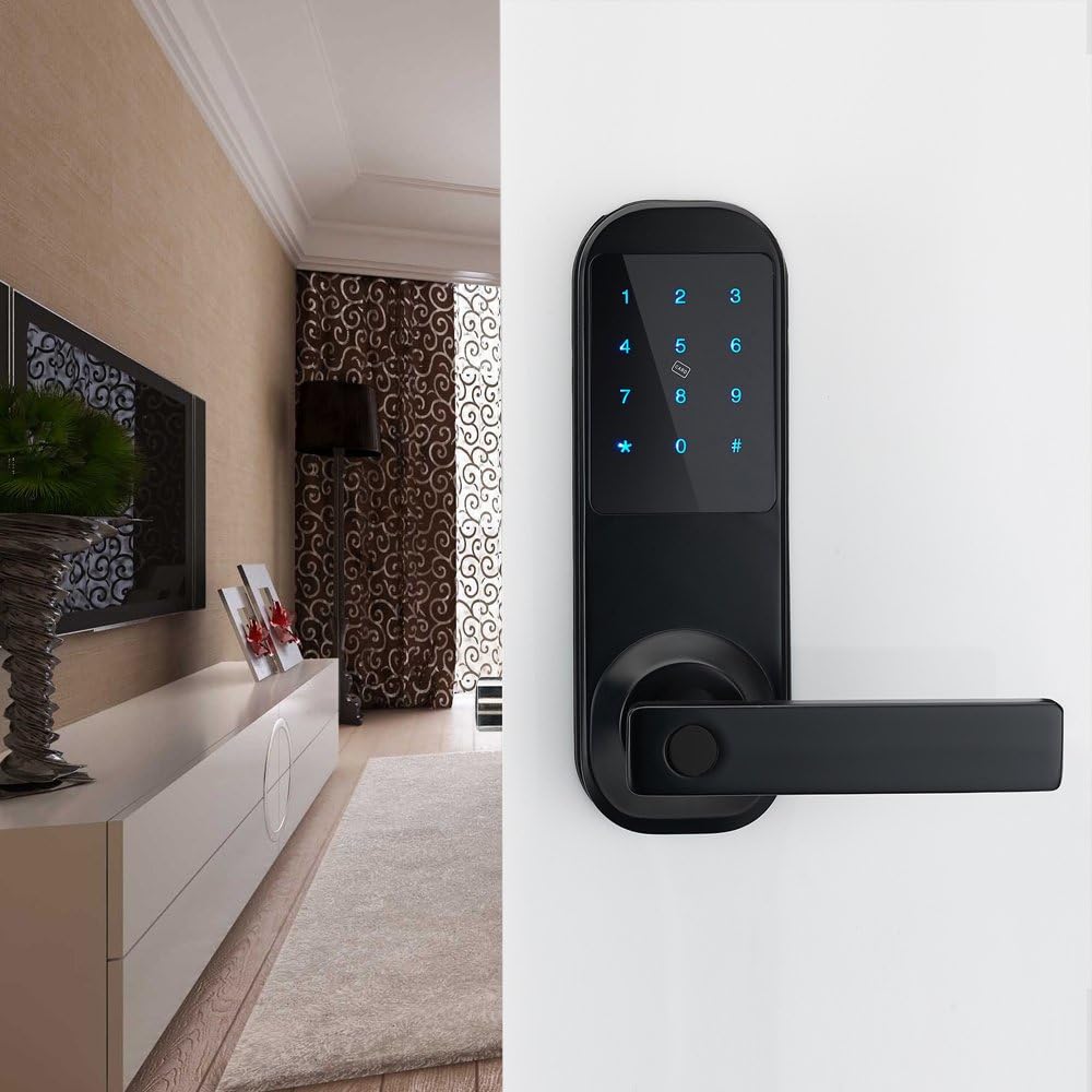 Haifuan Touchscreen-Digitalschlösser, Bluetooth, mit App, Code, Karte und Schlüssel HFAM10B-ORB-R, H