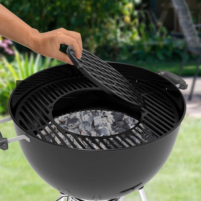 Onlyfire Kompletter Gusseisen-Grillrost System Sear Grate für Weber 57 Kugelgrill, Gusseisen