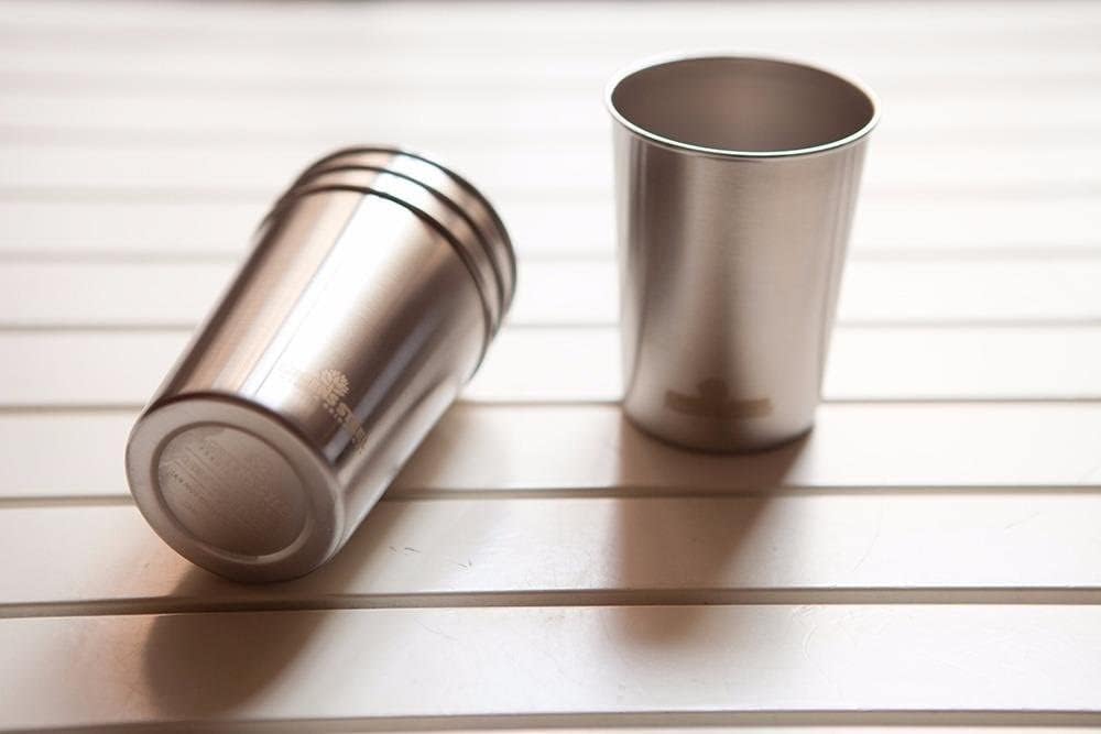 Greens Steel Edelstahl Kinderbecher - 300ml I Premium Trinkgläser I Plastikfrei I Stapelbar, langleb