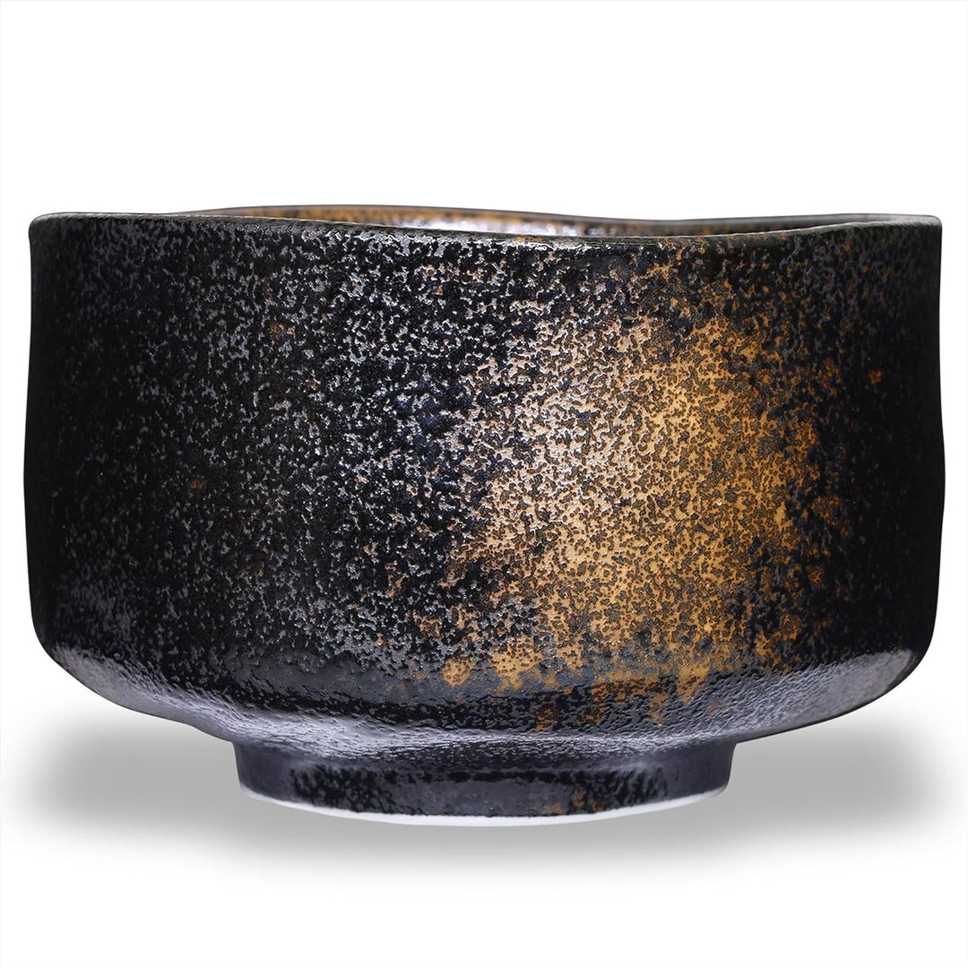 Product of Gifu Japan Japanische Handgefertigte Matcha-Tee-Schale Schwarz, Grüner Tee Zeremonie, Aut