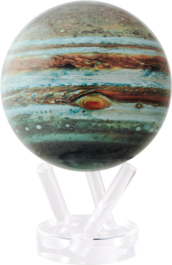 MOVA Globus Weltraumserie Jupiter 8,5" mit Sockel, solarbetriebener rotierender Globus, einzigartige