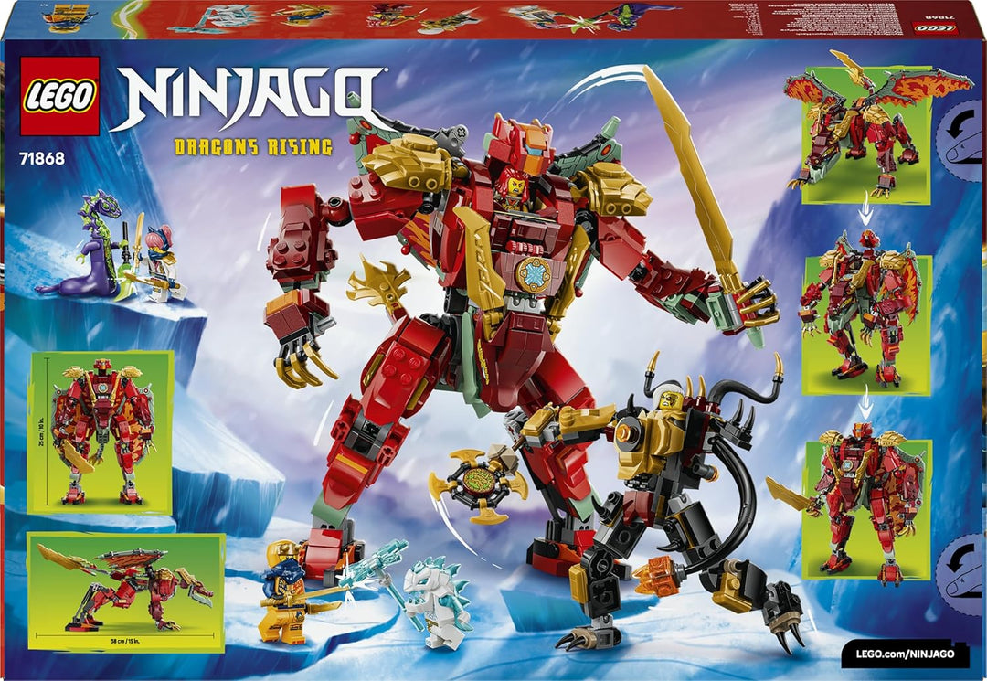 LEGO NINJAGO Wyldfyres Drachenmech - 2-in-1 Ninja-Actionfigur mit Mech von Kaiserin Beatrix und 6 Mi