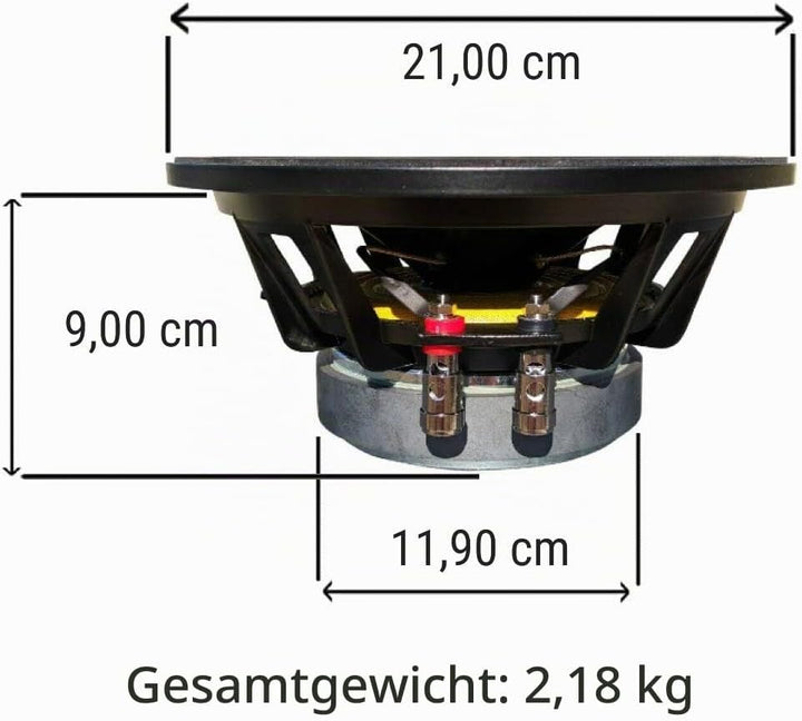 1 MASTER AUDIO PA08/8 Lautsprecher tieftöner 20,00 cm 200 mm 8" 240 watt rms 480 watt max impedanz 8