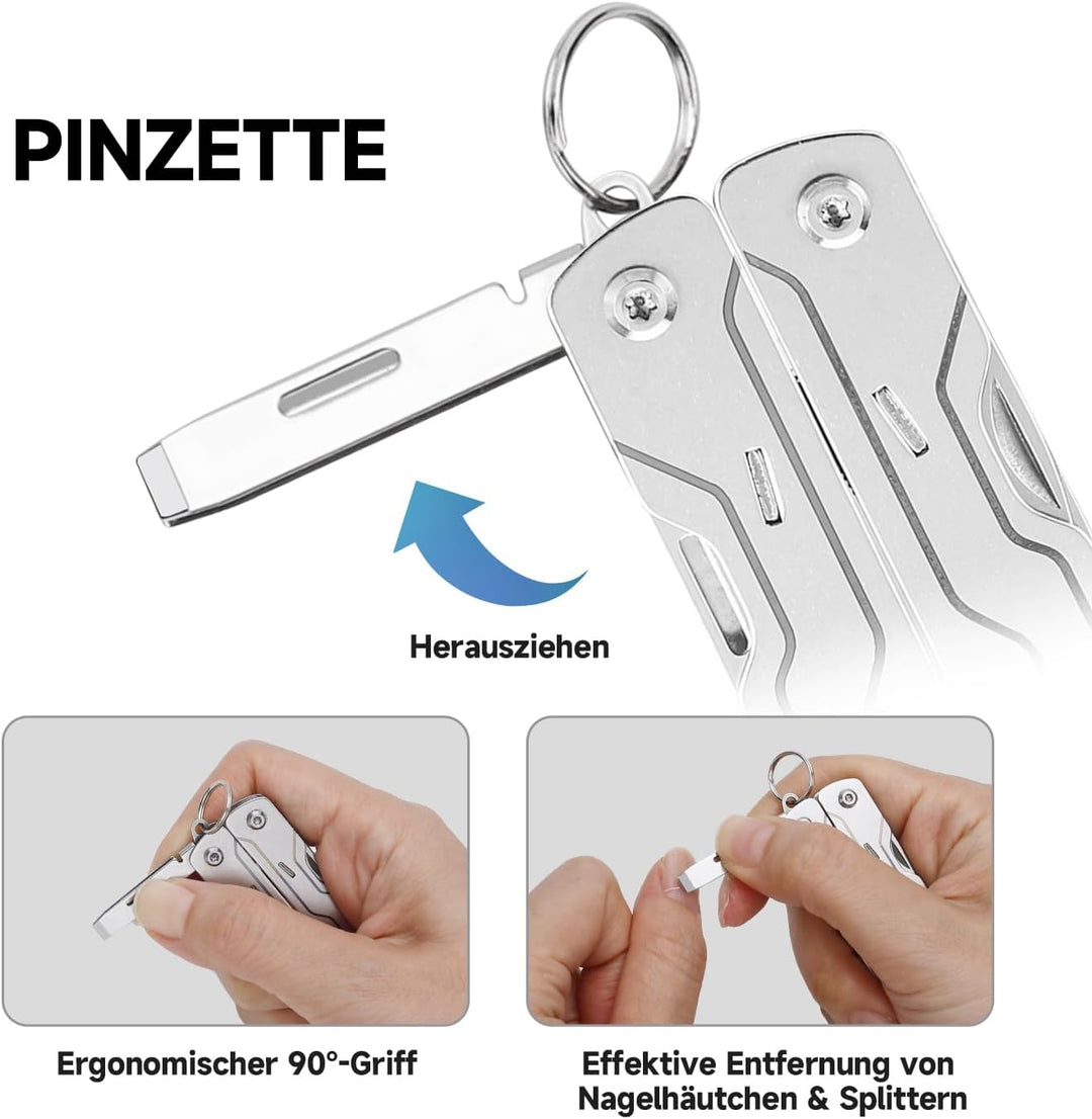 NexTool Multitool Mini Sailor Scissors S0,8-in-1 Micro Ultraleicht EDC Multitool für Schlüsselbund m