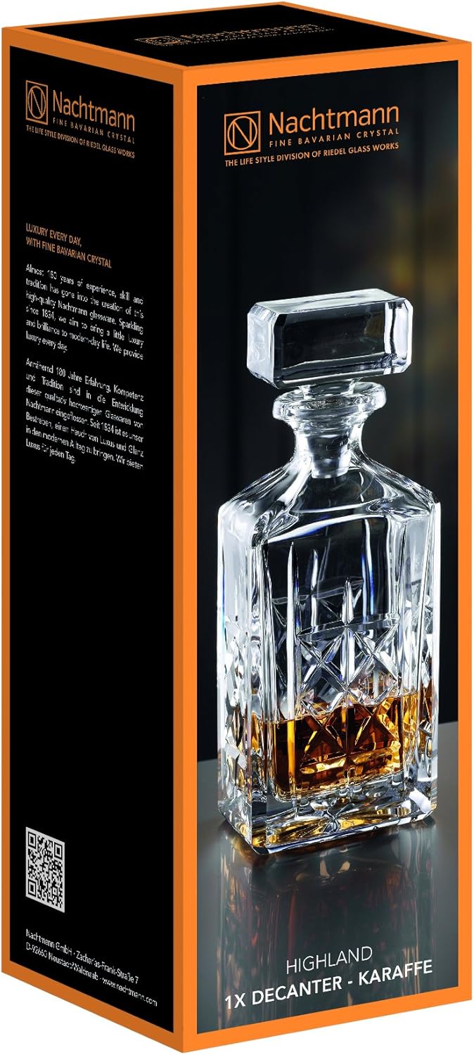 Nachtmann Whisky-Dekanter, Whiskyflasche, Kristallglas, 0,75 L, Highland, 0096826-0, Dekanter