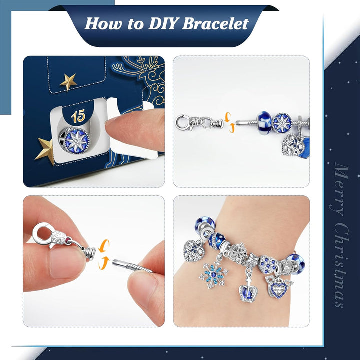 Adventskalender Mädchen Schmuck 2025, Weihnachtskalender Schmuck Geschenk für Kinder Teenager Frauen