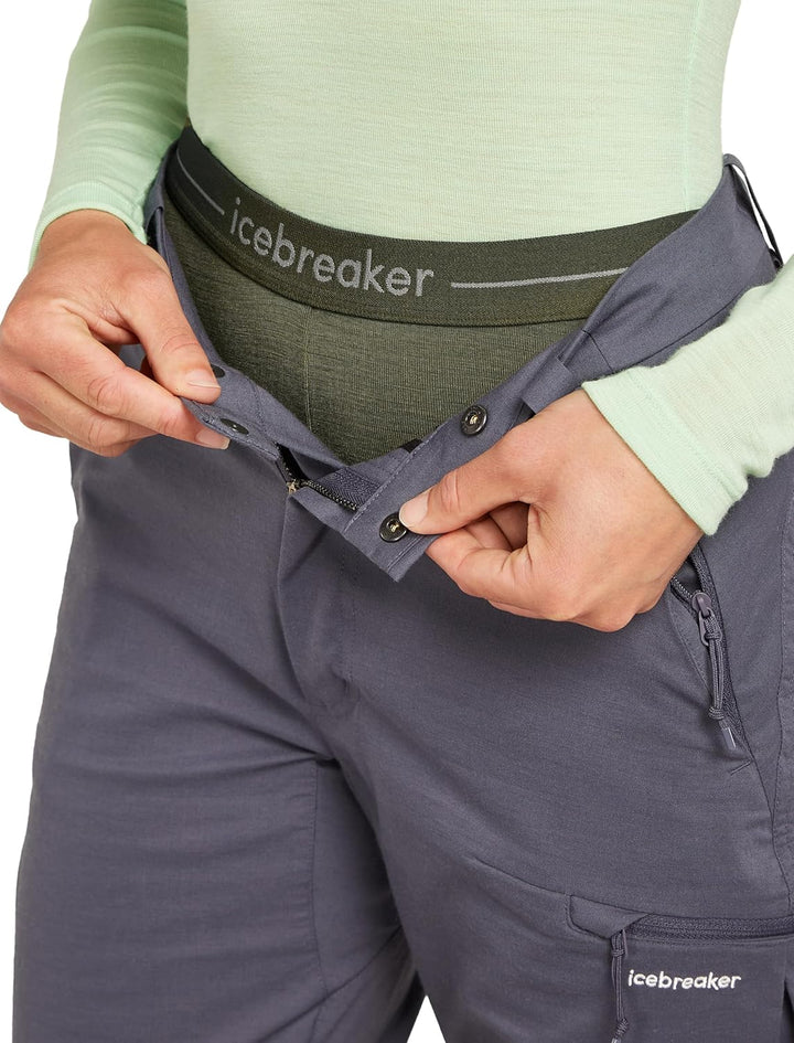 Icebreaker Damen Everyday Leggings - Lange Sportleggins - 100% Merinowolle Base Layer - Loden, L