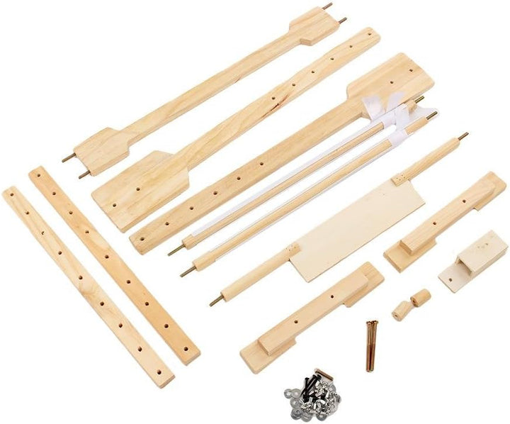 GOTOTOP Grosser Bodenrahmen mit Clip, Kreuzstich Holzbodenständer Rahmen für Gobelin Stickrahmen, 50