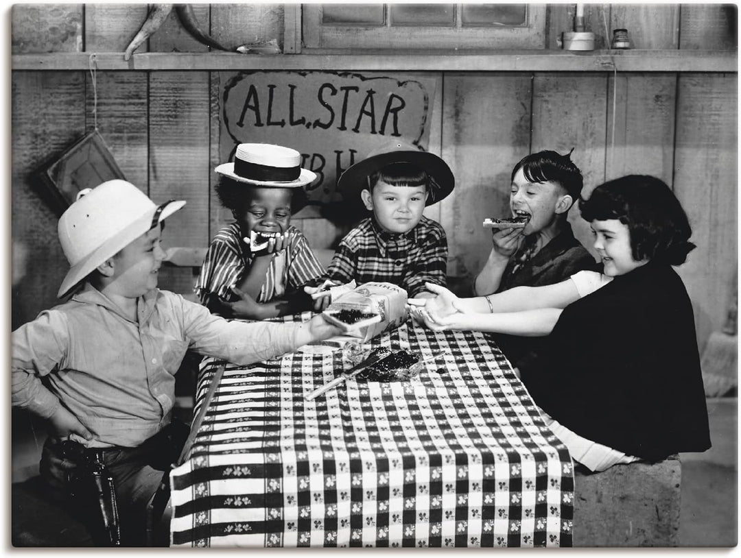 ARTland Leinwandbilder Wandbild Bild auf Leinwand 80 x 60 cm Wanddeko Film TV Kino Gang Gruppe Kinde