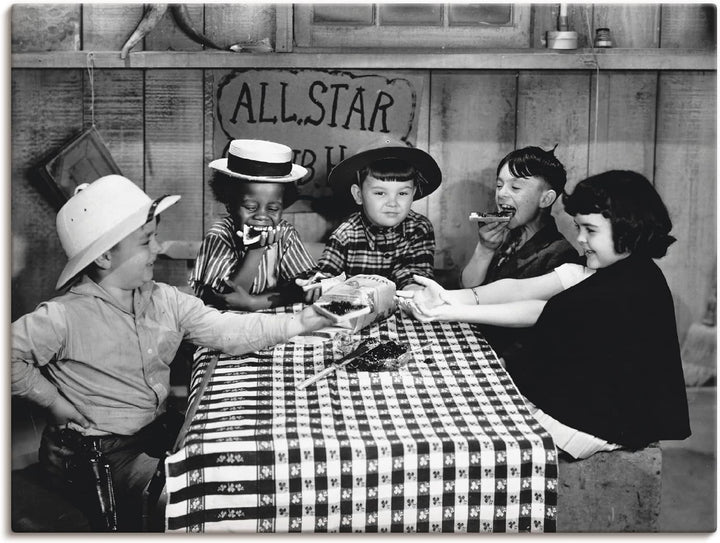 ARTland Leinwandbilder Wandbild Bild auf Leinwand 80 x 60 cm Wanddeko Film TV Kino Gang Gruppe Kinde
