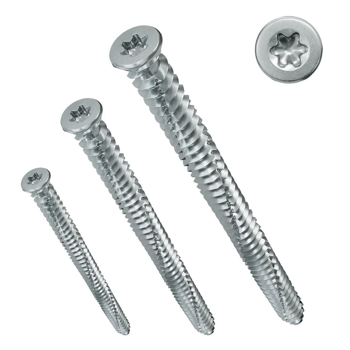 PARCO Fensterrahmenschrauben Universal 7,5x212 mm Senkkopf TX30 100 Stück 7,5 x 212 mm - 100 Stück,
