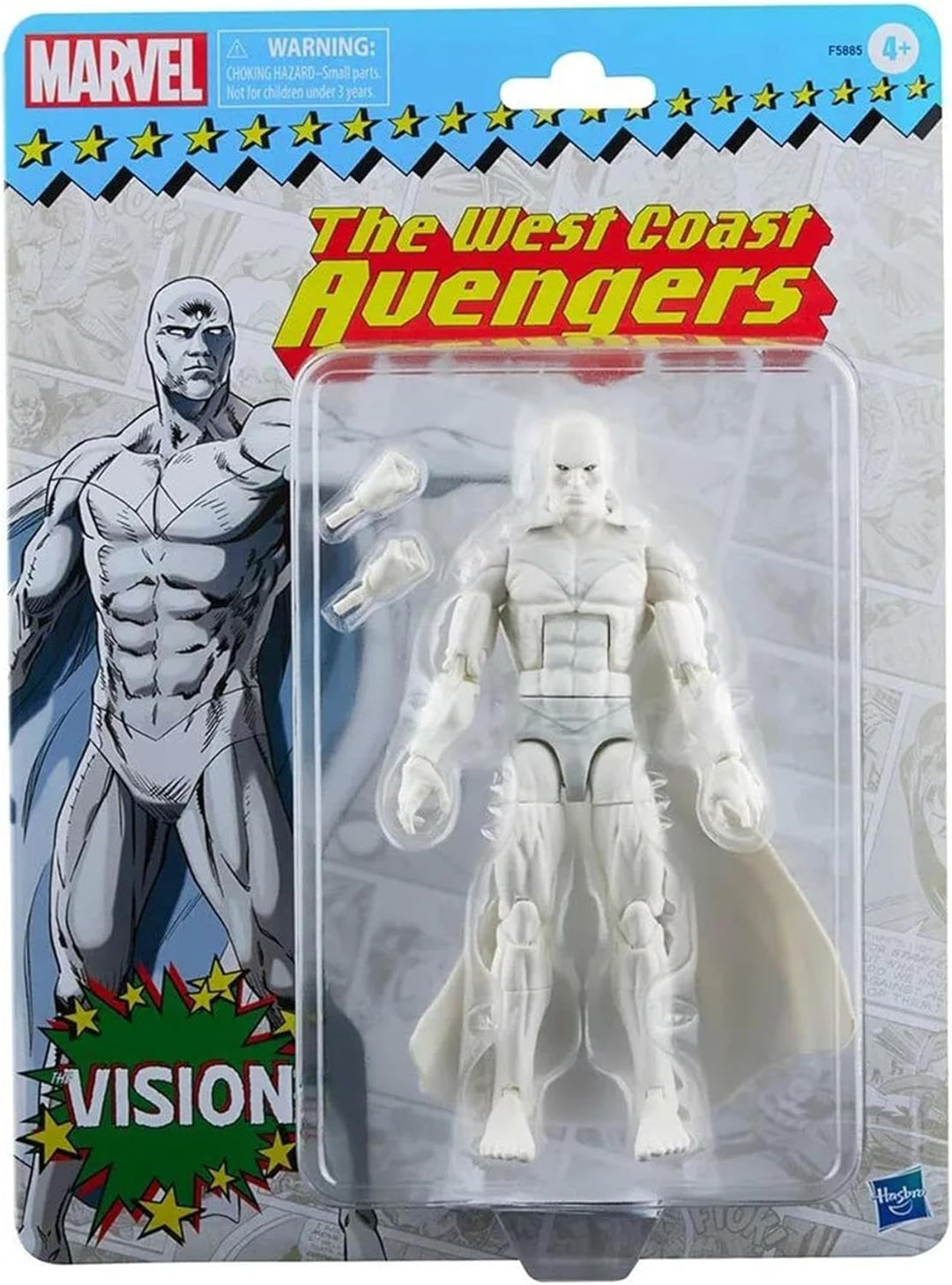 Hasbro Marvel Legends Series Vision, Retroverpackung, 15 cm grosse Action-Figur, 2 Accessoires, F588