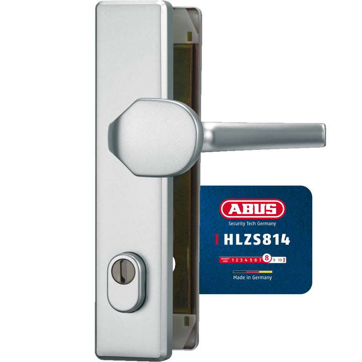 ABUS Tür-Schutzbeschlag HLZS814 F1 aluminium mit Zylinderschutz eckig Wechselgarnitur F1 Aluminium,