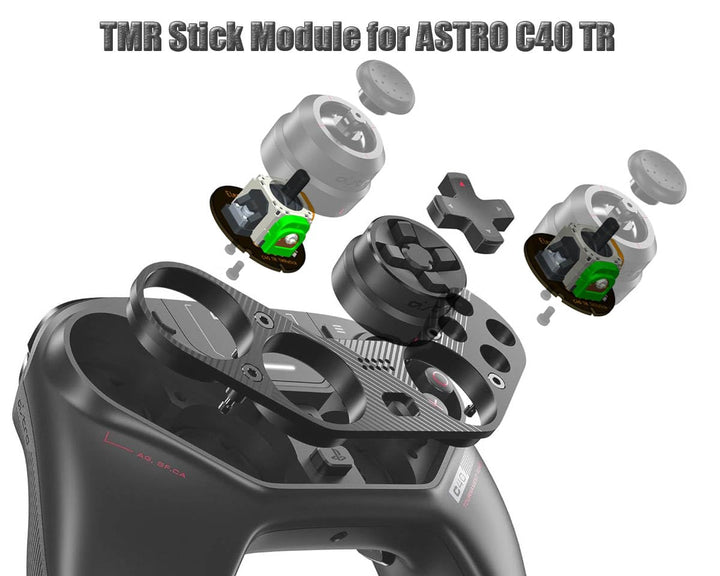 ElecGear 2 x TMR-Joystick-Ersatz für Astro C40 TR Controller, PCB-Montage, gelötetes Modul mit TMR e