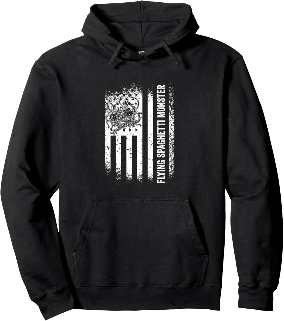 Fliegendes Spaghetti Monster US Flagge Pastafari Pastafarian Pullover Hoodie