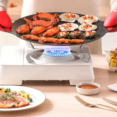 TOPINCN Quadratische Grillpfanne Im Koreanischen Stil, Koreanischer BBQ-Platten-Barbecue-Grill Antih