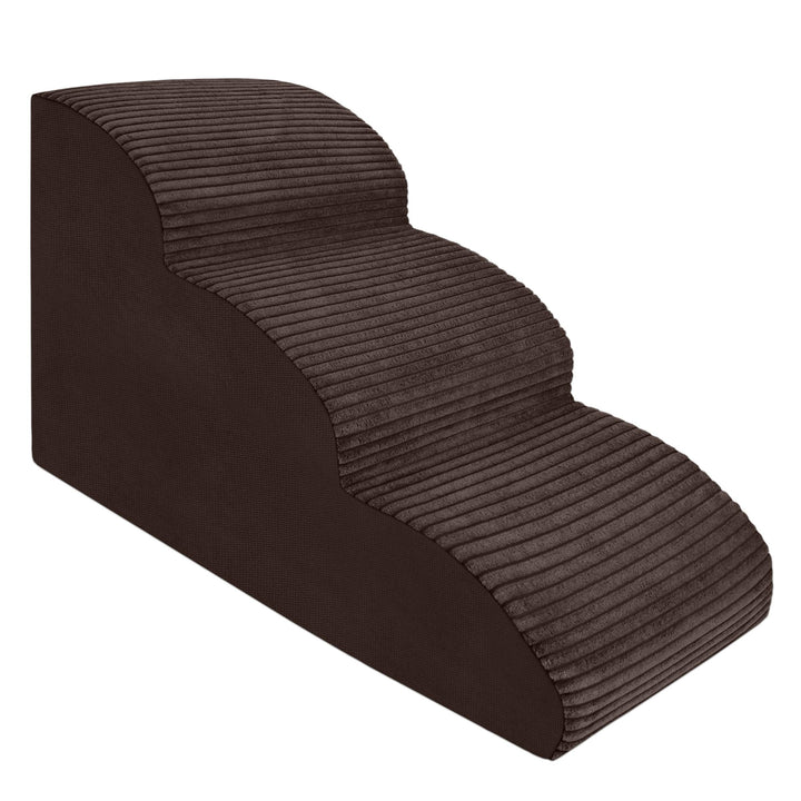 Hundetreppe 3 Stufen - 60 x 30 x 40 cm - rutschfest Weich für Kleine Hunde Haustiertreppe Stabil Sic
