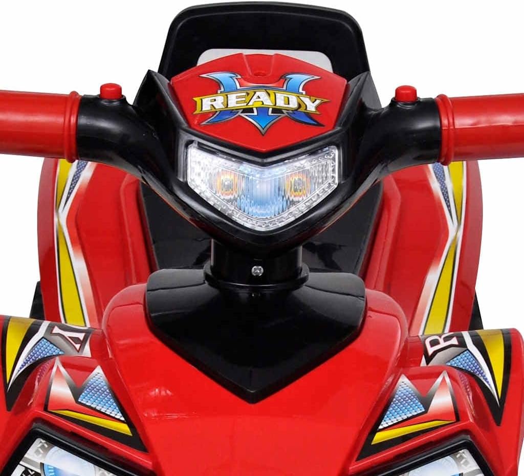 vidaXL Rotes Aufsitz-Quad für Kinder mit Sound und Licht, Rot