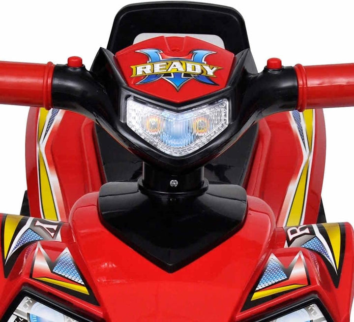vidaXL Rotes Aufsitz-Quad für Kinder mit Sound und Licht, Rot