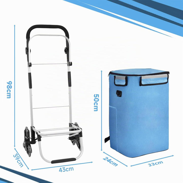 3 in1 Einkaufstrolley Klappbar,Einkaufswagen m𝐢t 56L Kapazität und belastbar bis 35kg,Einkaufswagen