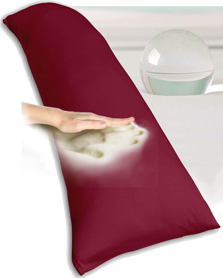 Traumreiter Seitenschläferkissen mit Bezug Baumwolle, orthopädisches Memory Foam Kissen Visco für Se